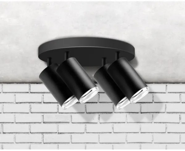 Spot pentru baie TURYN 4xGU10/10W/230V IP44 negru