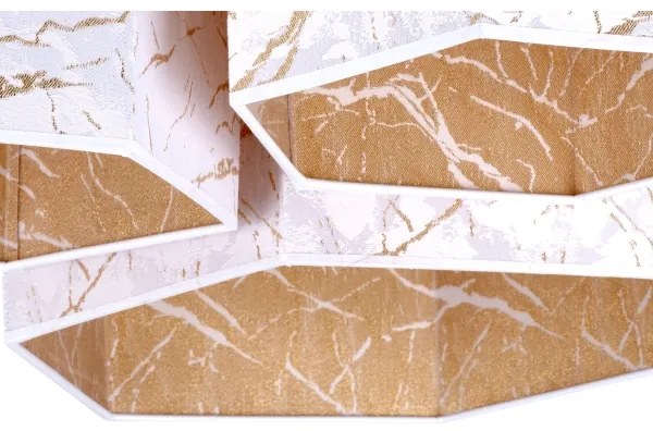 Lustră aplicată Duolla ROLLER TRIO HEX 3xE27/15W/230V alb/auriu