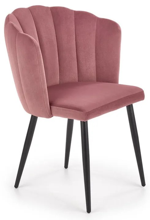 Scaun de bucaterie Bernita, roz/negru