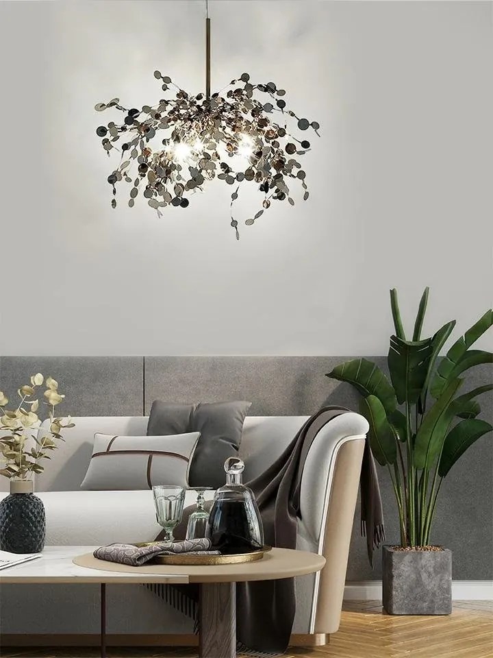 Lustra moderna design deosebit Monede 1 crom