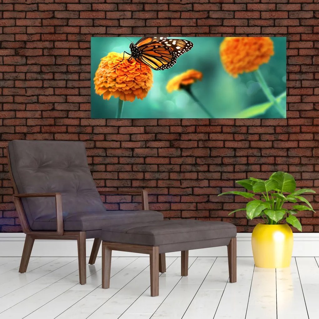 Tablou cu fluture (120x50 cm)