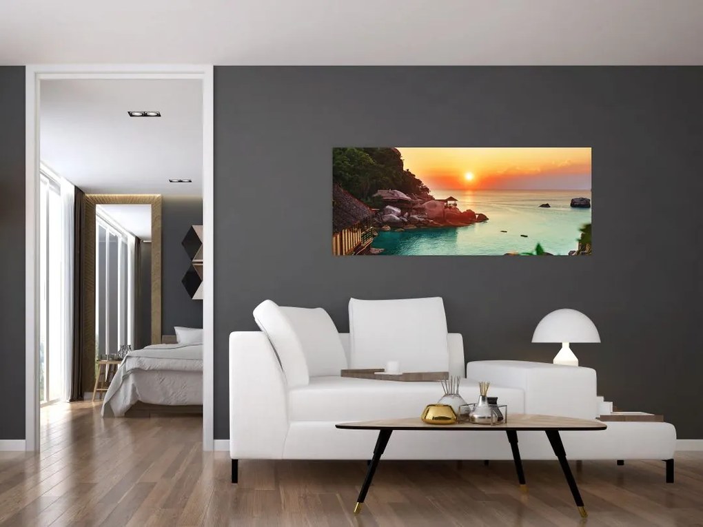Tablou cu plaja frumoasă (120x50 cm)