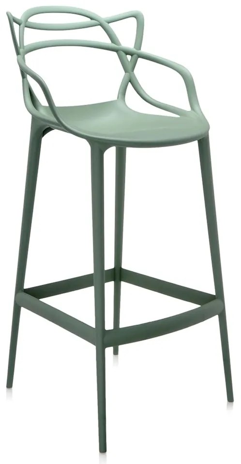Scaun pentru bar MASTERS, î. 75 cm, diferite culori - Kartell Culoare: verde salvie