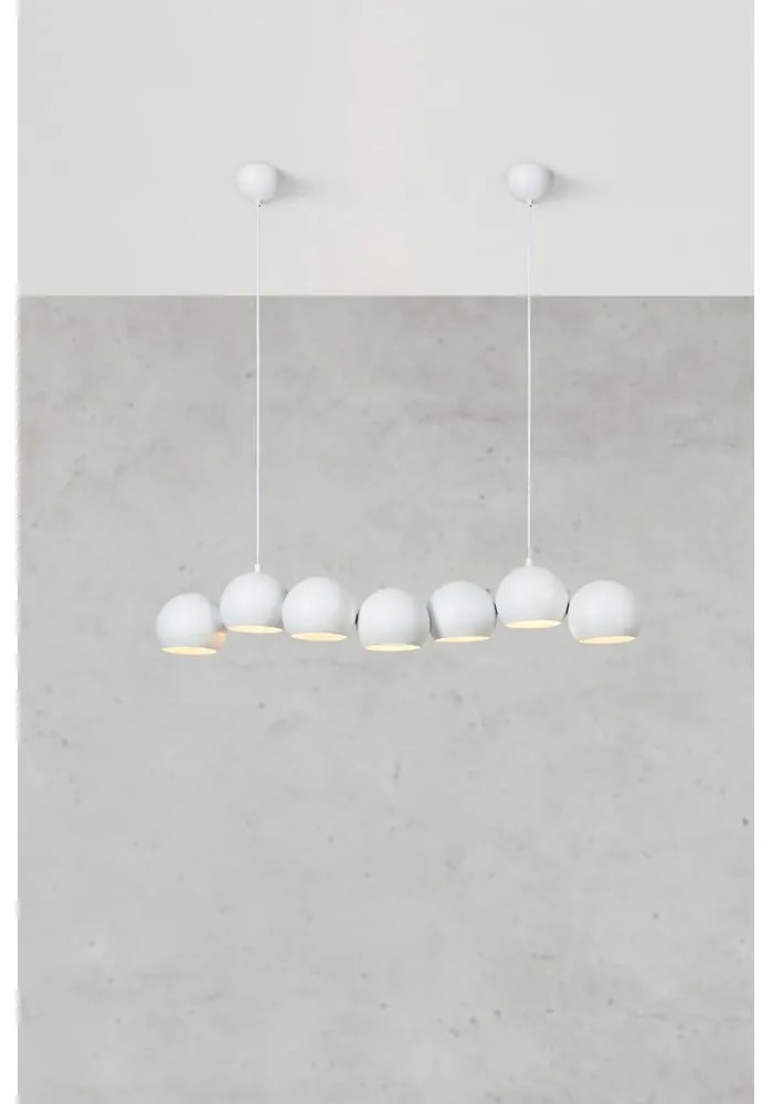 Lustră albă cu abajur din metal Cupolo – Markslöjd