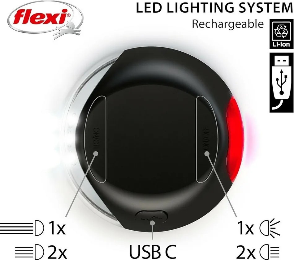 Flexi Lanternă LED Sistem de iluminare negru, 7 x 2 cm