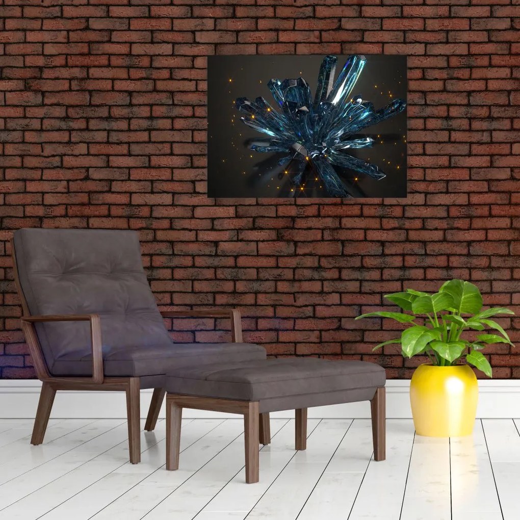 Tablou pe sticlă cu cristale (70x50 cm)