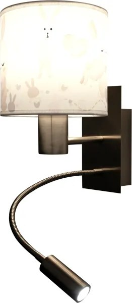 Brilagi - Lampă LED flexibilă BOBO 1x E27 max. 25W/230V + LED integrat 3W, crom/alb/cu iepurași