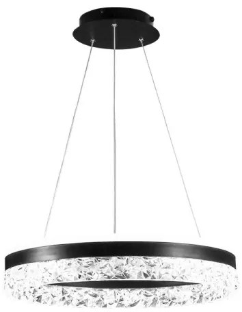 Lustră LED dimabilă pe cablu LED/80W/230V 3000-6500K negru + telecomandă