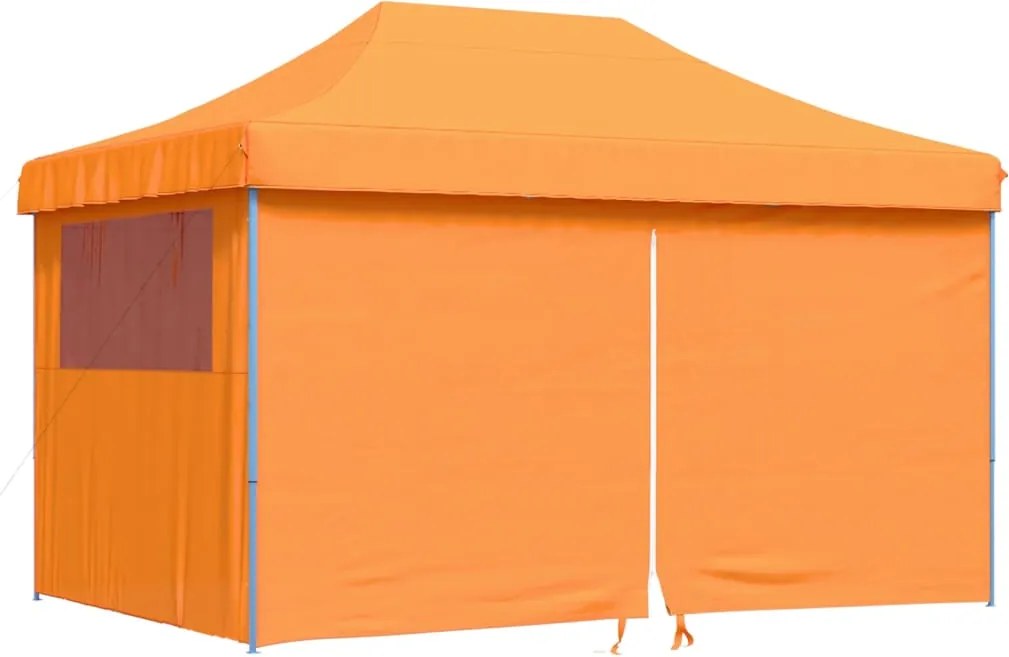 vidaXL Cort pliabil pentru petreceri cu 4 pereți laterali, portocaliu