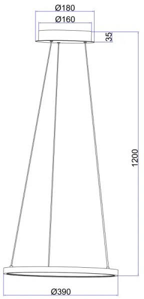 Globo 67192-19B - Lustră LED pe cablu RALPH LED/19W/230V