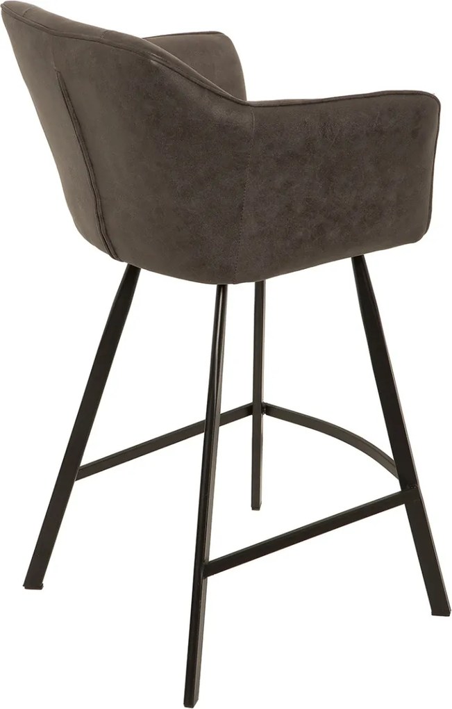Scaun bar cu brate, elegant, Loft microfibra gri antic A-39081 VC