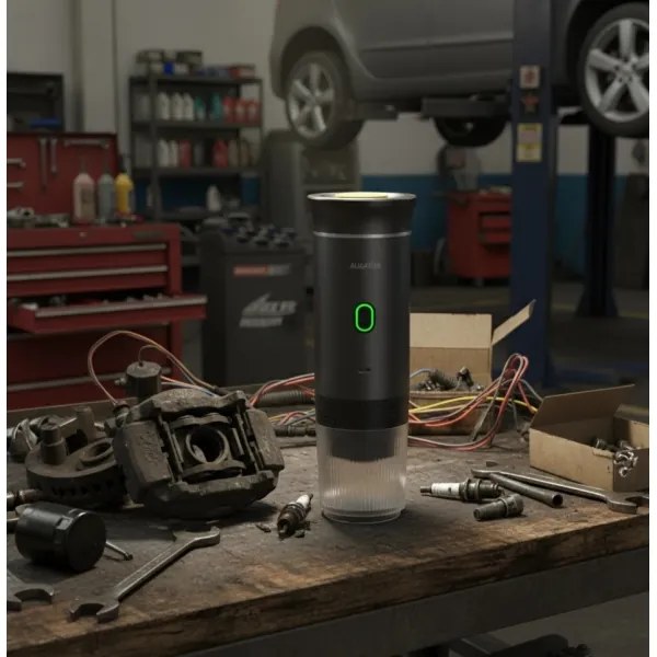 Aligator ACM002 - Cafetieră portabilă reîncărcabilă PortaCaffé 3în1 72W/7500 mAh gri