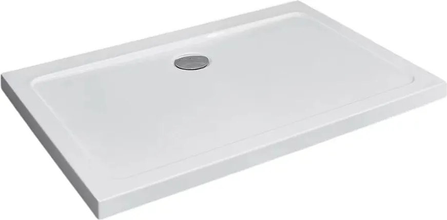 Cadita dus dreptunghiulara Radaway Doros D 120x80 cm acril alb