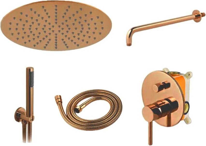 Set de duș incastrabil Rea Lungo Copper + BOX