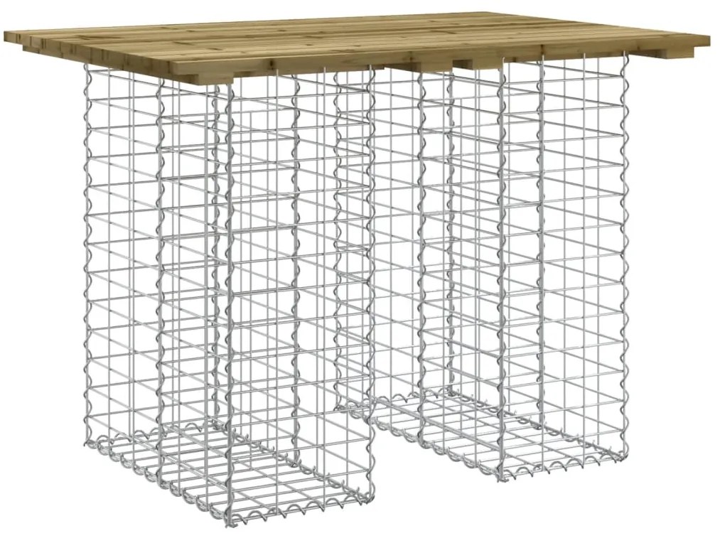 834367 vidaXL Bancă grădină, design gabion, 100x70x72 cm, lemn pin impregnat