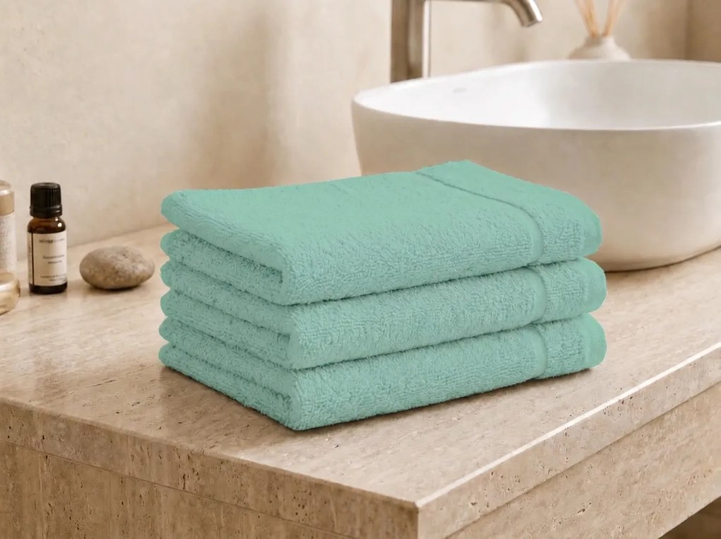 Prosop CLASSIC COLOR mic mentol 30x50 cm, 100% bumbac