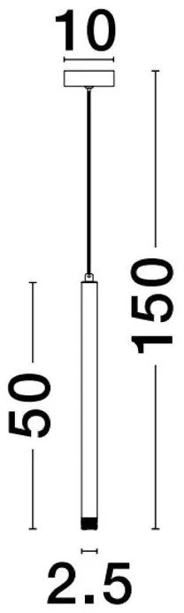 Pendul LED design modern Trimle auriu 2.5cm