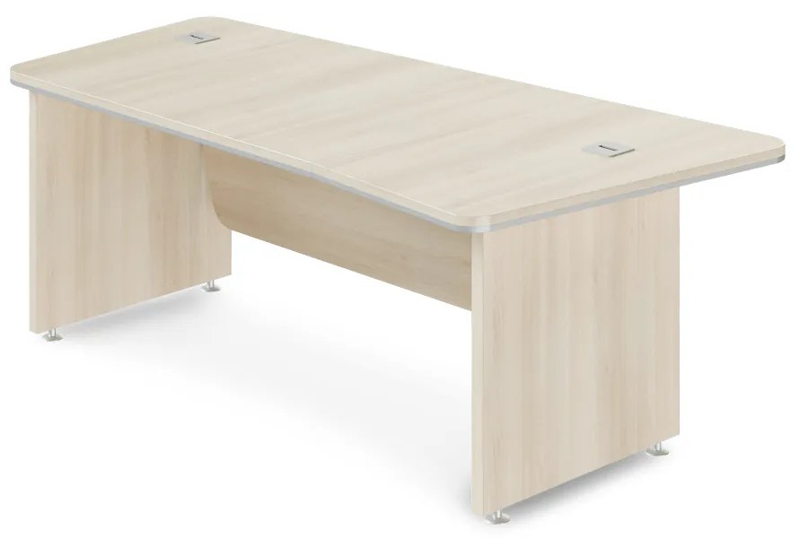 Birou de colț TopOffice Premium 203,2 x 102,7 cm, dreapta, salcâm deschis