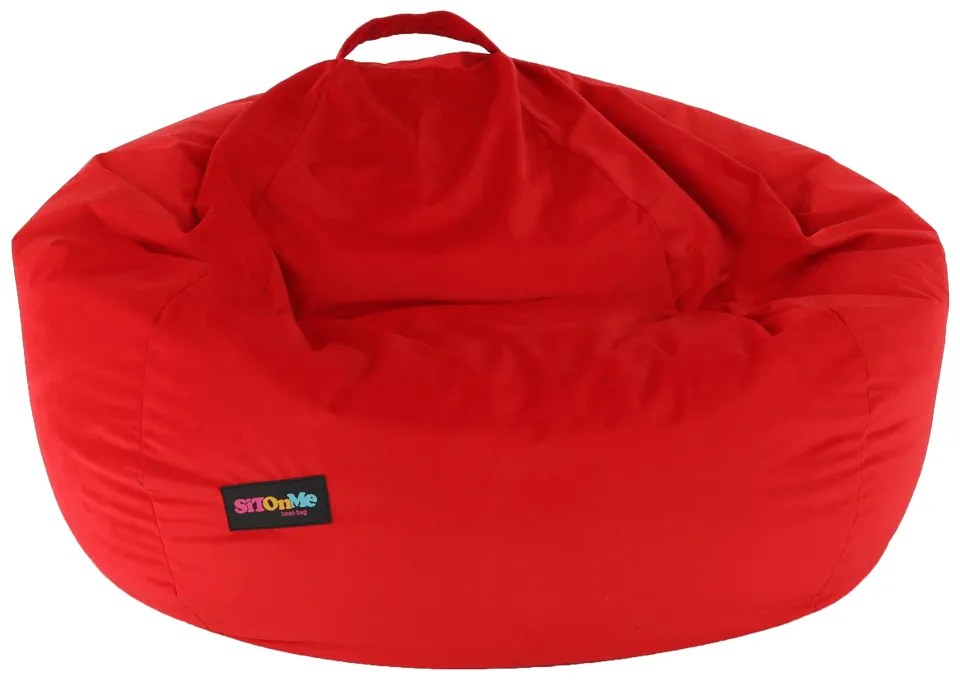 Fotoliu tip sac, material textil roşu, TRIKALO