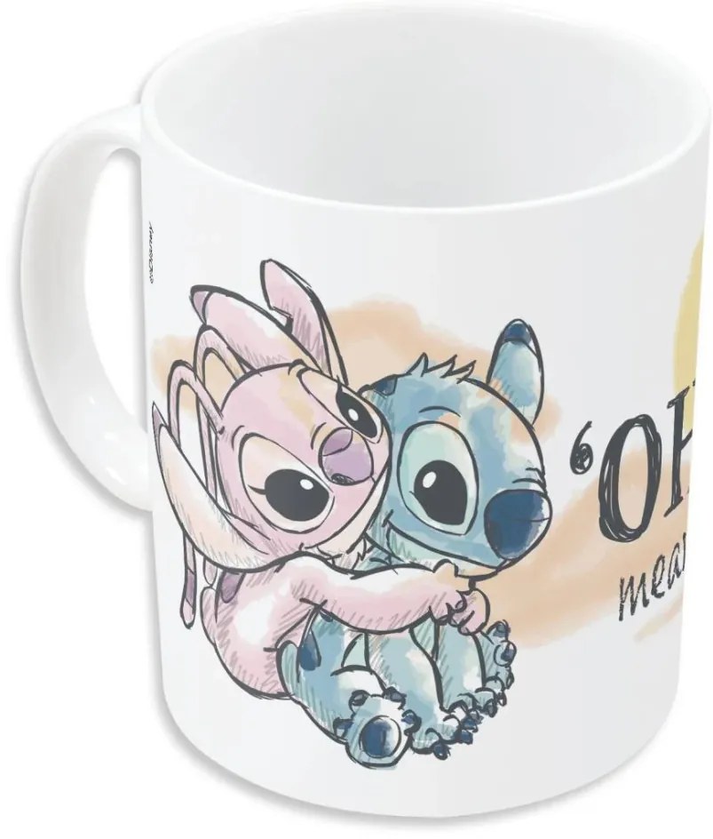 Disney Lilo și Stitch Family cană de porțelan 325 ml (11 oz) în cutie de cadou