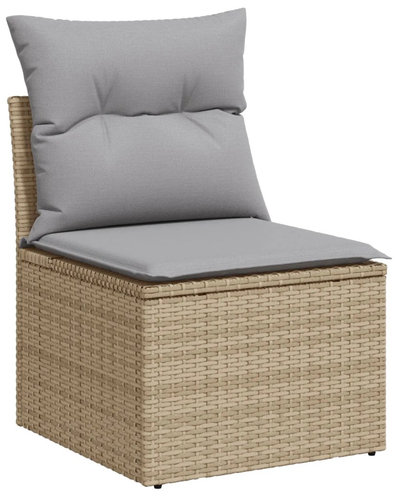 Set de 6 Piese de Sofa de Grădină vidaXL cu Perne Ratan Poli Bej