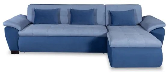 Coltar Extensibil Dreapta Novara, Albastru, 309 x 172 x 90 Cm