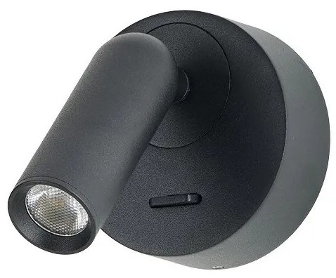 Aplica cu Spot LED reglabil LUGANO round negru
