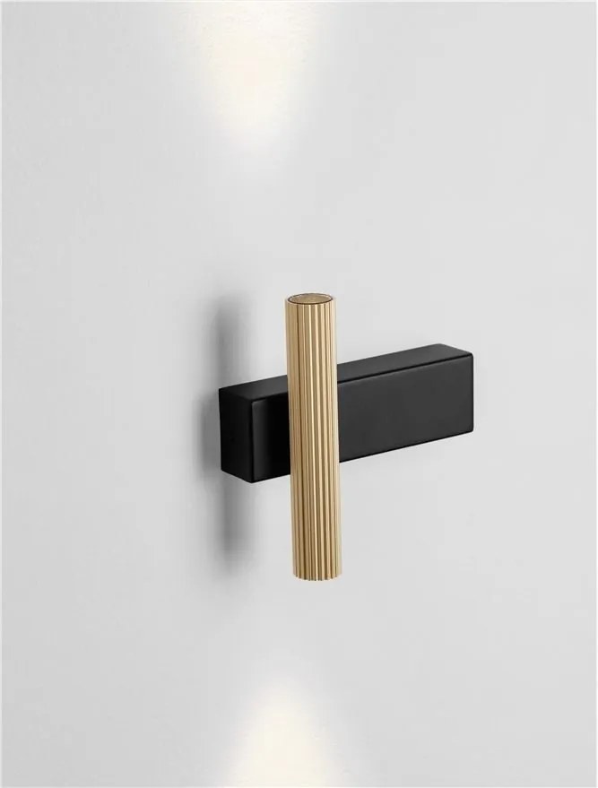 Aplica Spot LED stil minimalist PARON negru/auriu, NVL-9060242