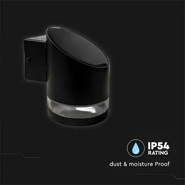 LED lampă solară de perete exterior 1W 3,7V 3000K IP54 1200mAh negru