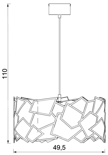 Lustră pe cablu CAMO 3xE27/15W/230V auriu
