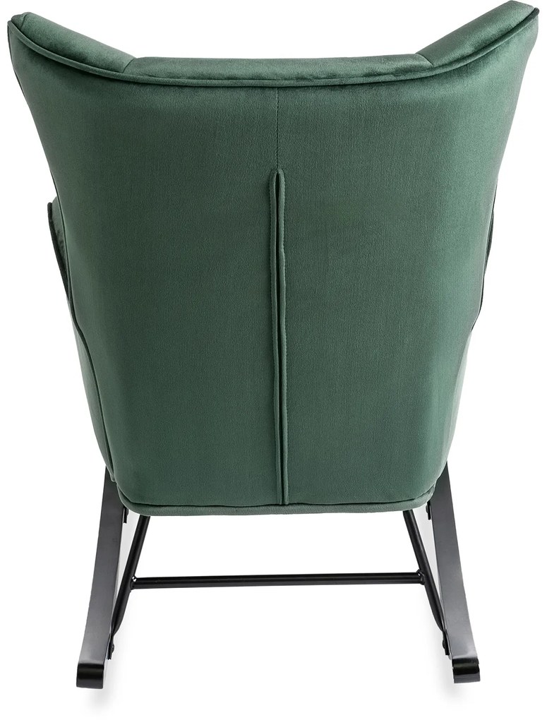 JAKS Fotoliu balansoar verde velur Jackson