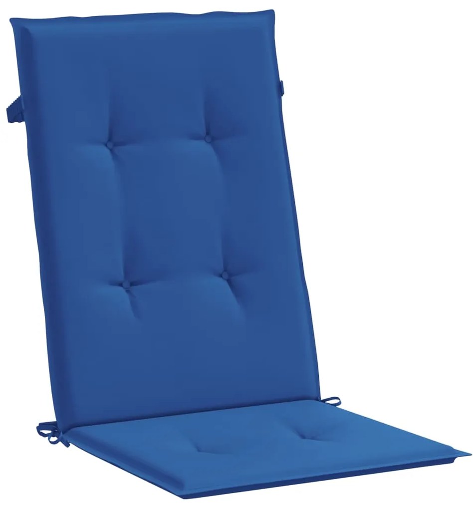 Perne pentru scaun gradina, 4 buc., albastru regal, 120x50x3 cm 4, Albastru regal, 120 x 50 x 3 cm