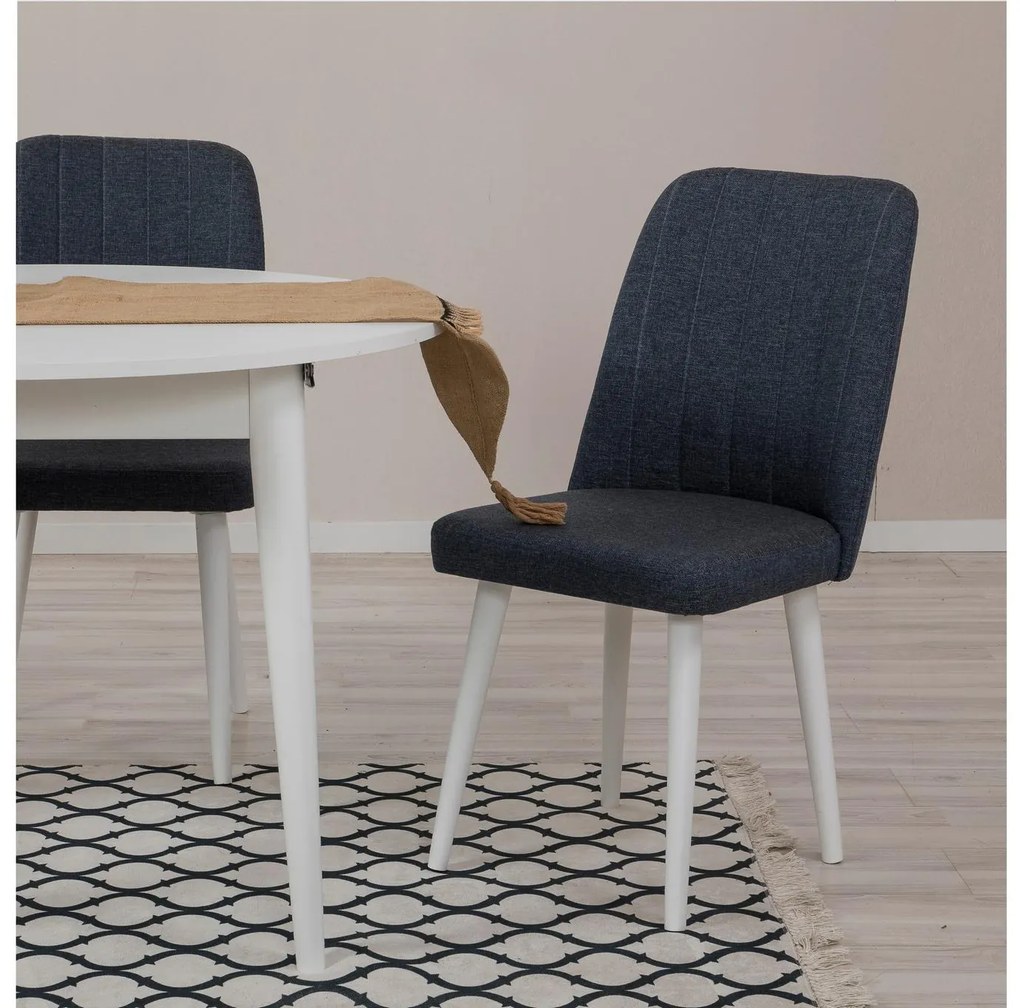 Set mobilier sufragerie Nidupo 6 (alb + marin + albastru) (pentru 2 persoane). 1093767