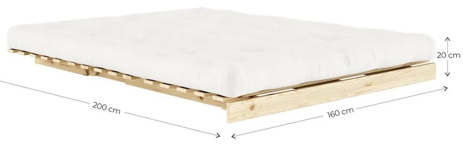 Canapea galbenă extensibilă 160 cm Roots - Karup Design