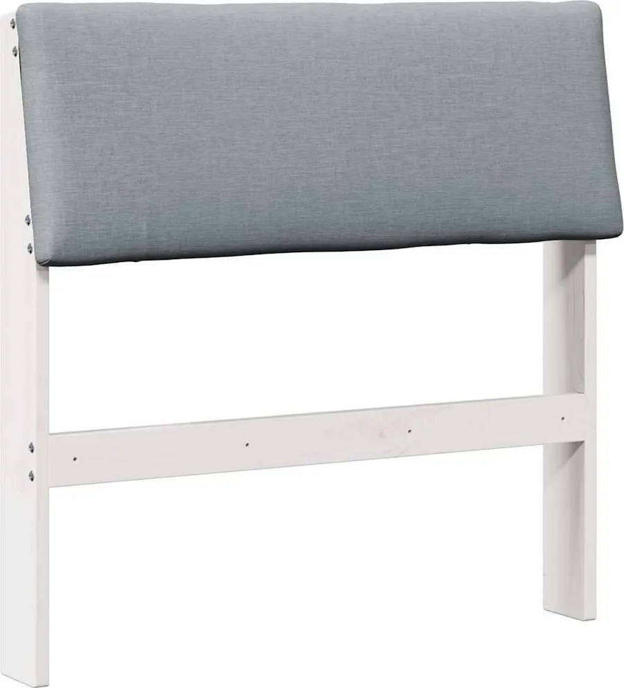 vidaXL Tăblie tapițată Gri deschis 80 cm Lemn de pin masiv