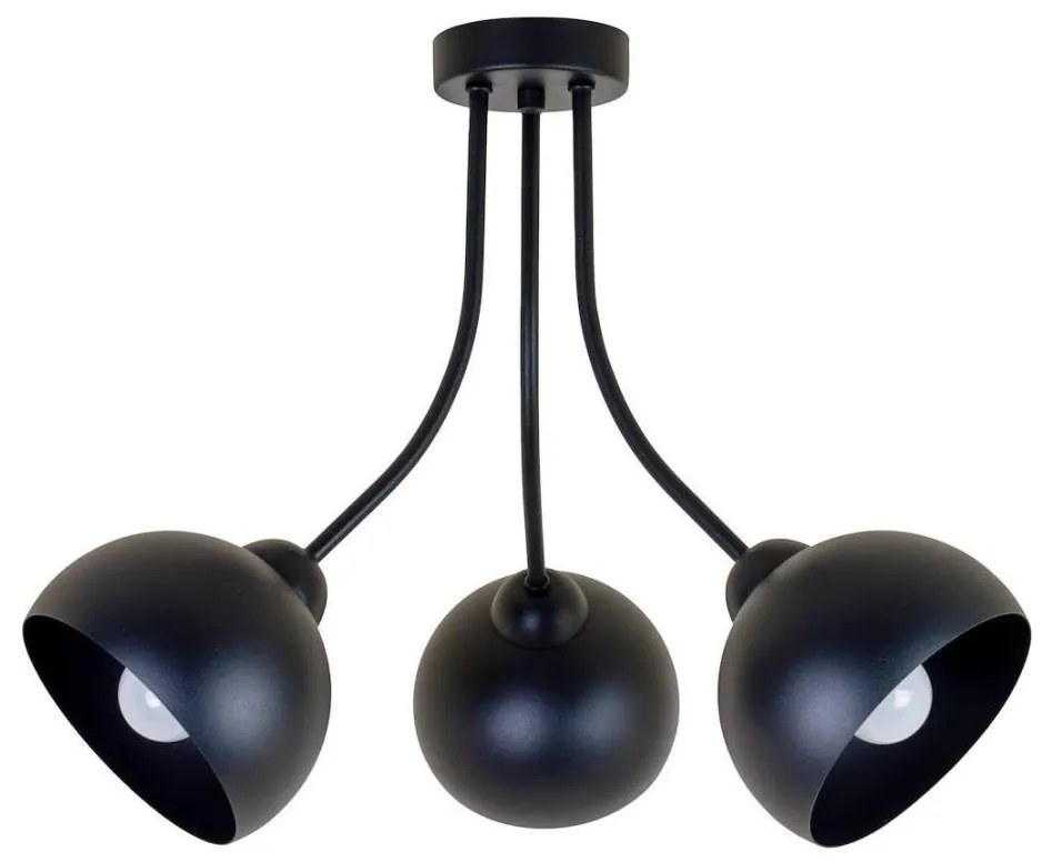 Lustră aplicată QUEEN 3xE27/15W/230V neagră