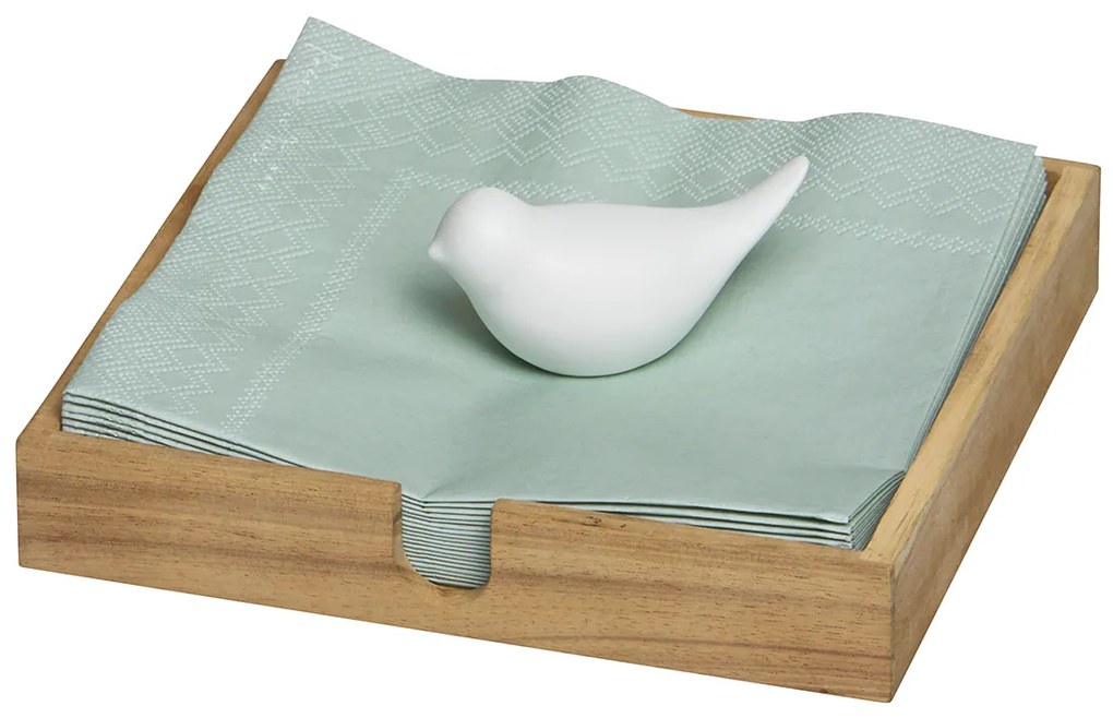 Räder Suport servetele din lemn cu portelan, NAPKIN HOLDER