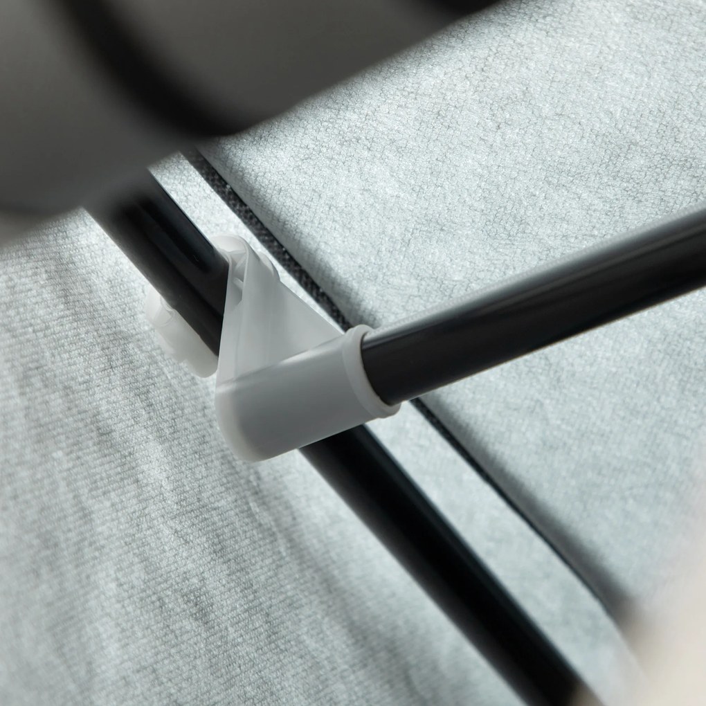 HOMCOM Dulap-penderie multi-depozitare - 8 rafturi, 2 bare - material nețesut gri | Aosom Romania