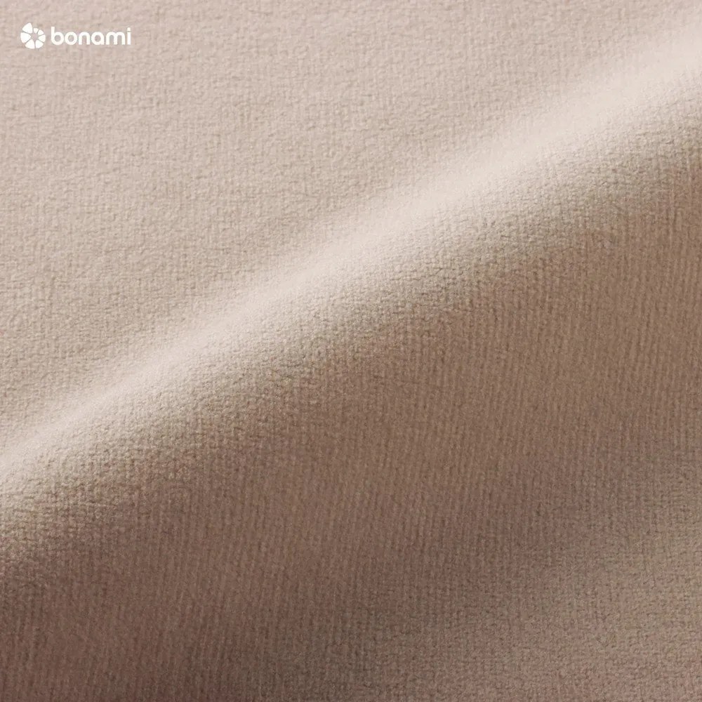 Colțar bej extensibil cu tapițerie din catifea (cu colț pe partea stângă /în formă de "U") Sweet Harmony – Miuform