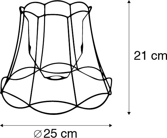Abajur metalic negru 25/21 - Granny Frame