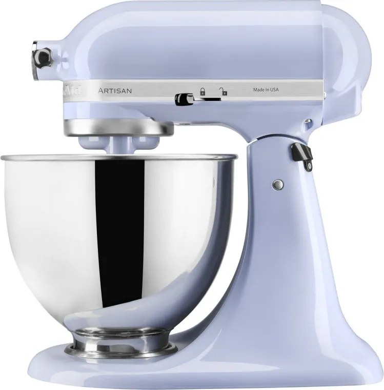 Mixer planetar KitchenAid Artisan Elegance 5KSM125ELR Lavander Cream, 300 W, 4,8 l, Transmisie directa, 10 viteze, Violet