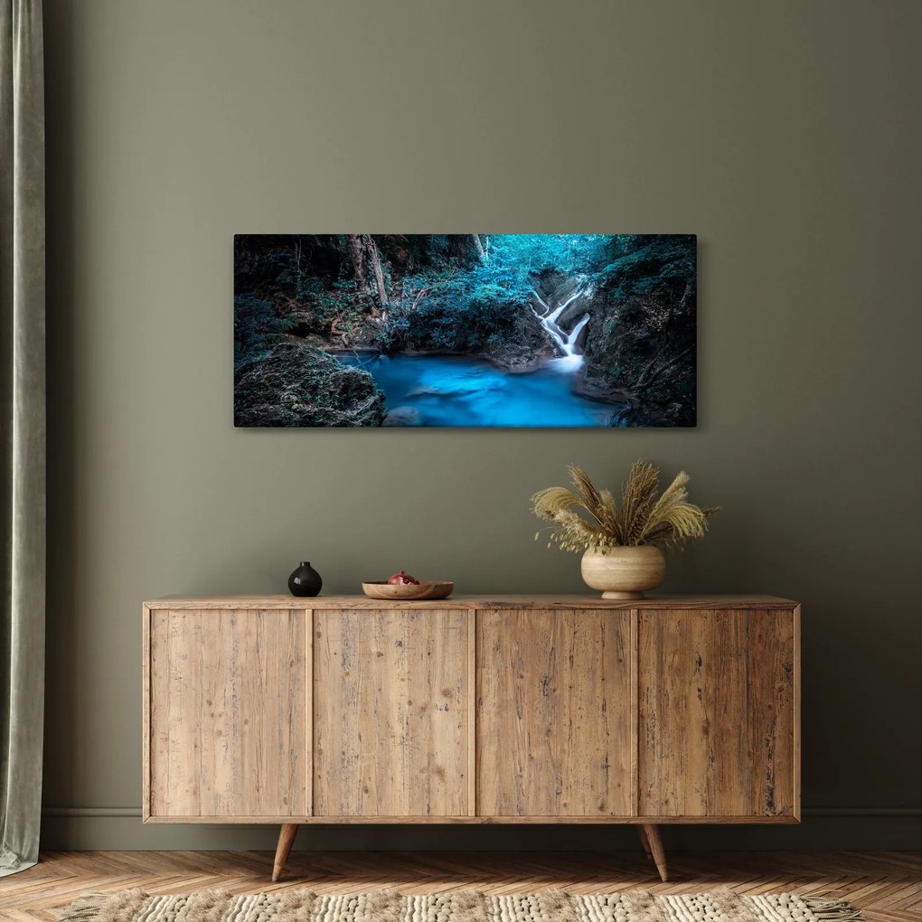 Tablou - Noaptea magică în pădurea tropicală (120x50 cm)