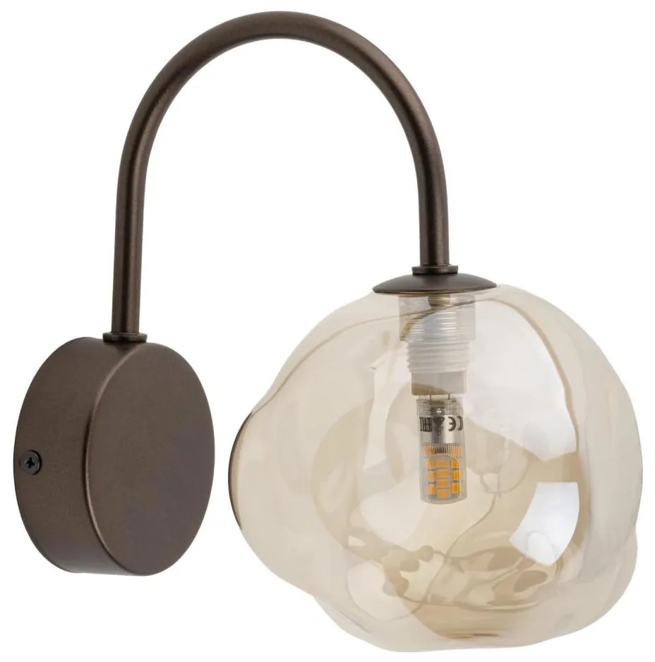 Aplica de perete LAVA 1xG9/8W/230V bronz/bej fumuriu