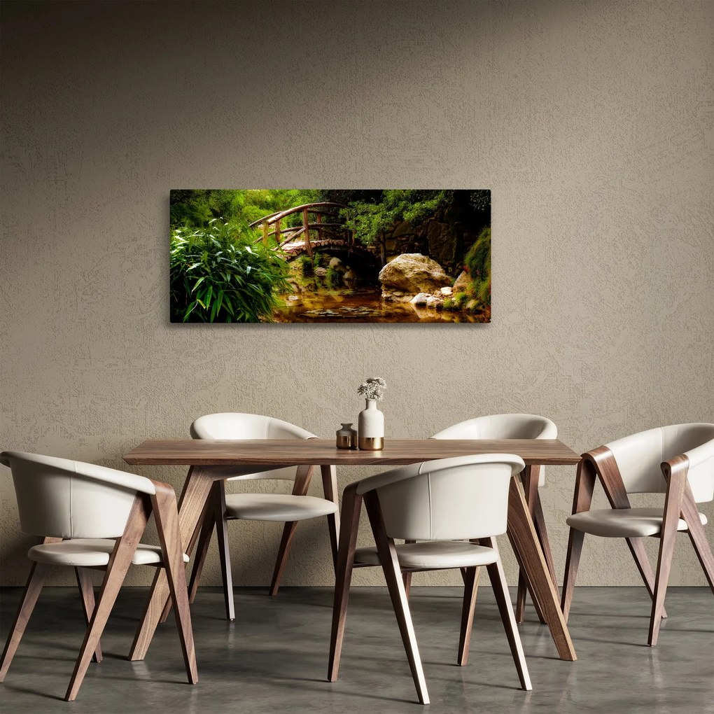 Tablou - Pod prin râu (120x50 cm)