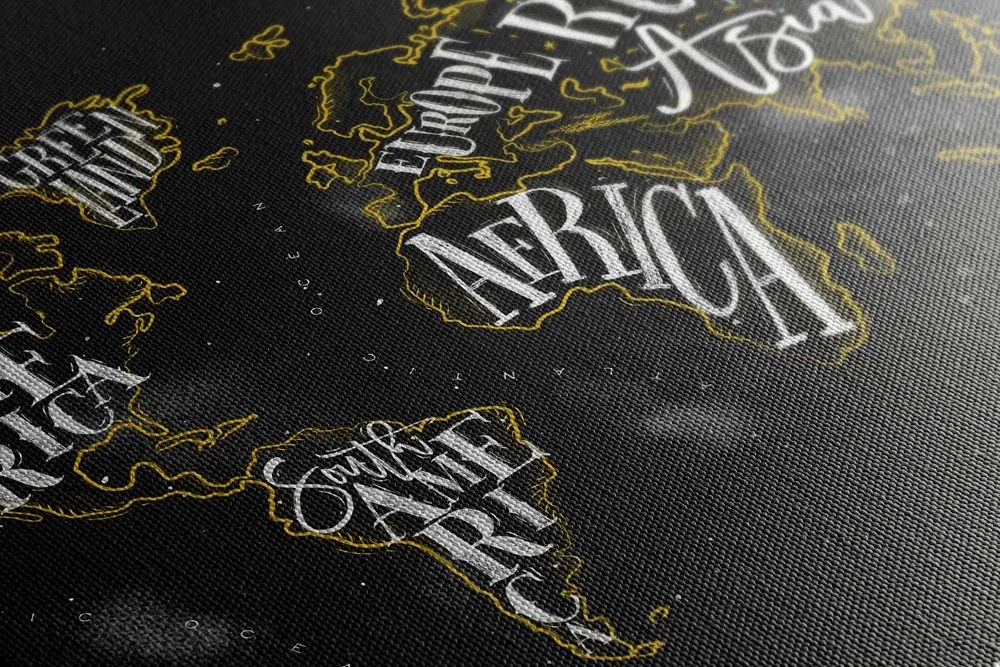 Tablou harta lumii trend