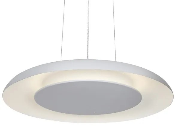 Lustră LED PIATTINO, suspendată pe cablu, 30W, 230V, 2700/3200/4000K, Ø 40 cm, albă