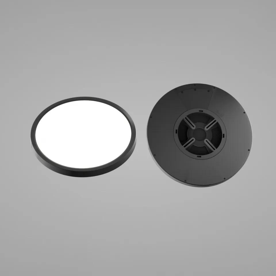 Plafoniera moderna neagra rotunda Calvi d48