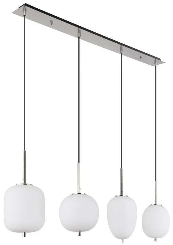 Lustra 4L design modern Blacky I nichel mat