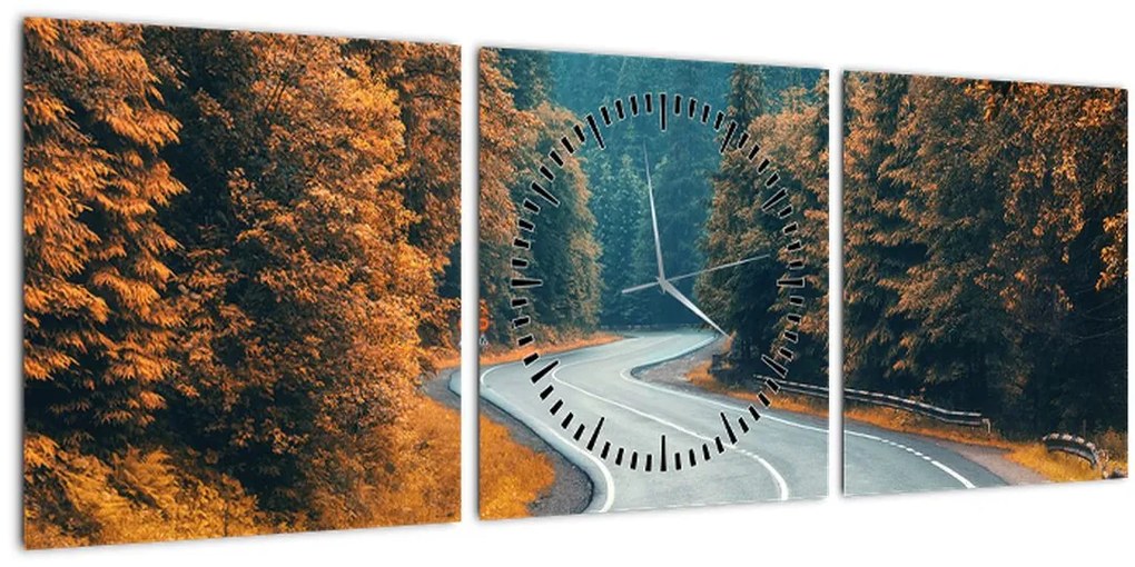 Tablou - Drumul cu serpentine (cu ceas) (90x30 cm)