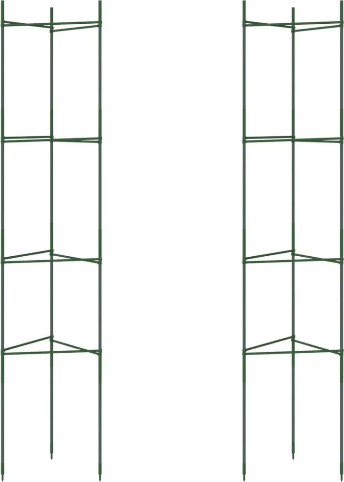 vidaXL Suport pentru roșii, 2 buc., 154 cm, oțel și PP